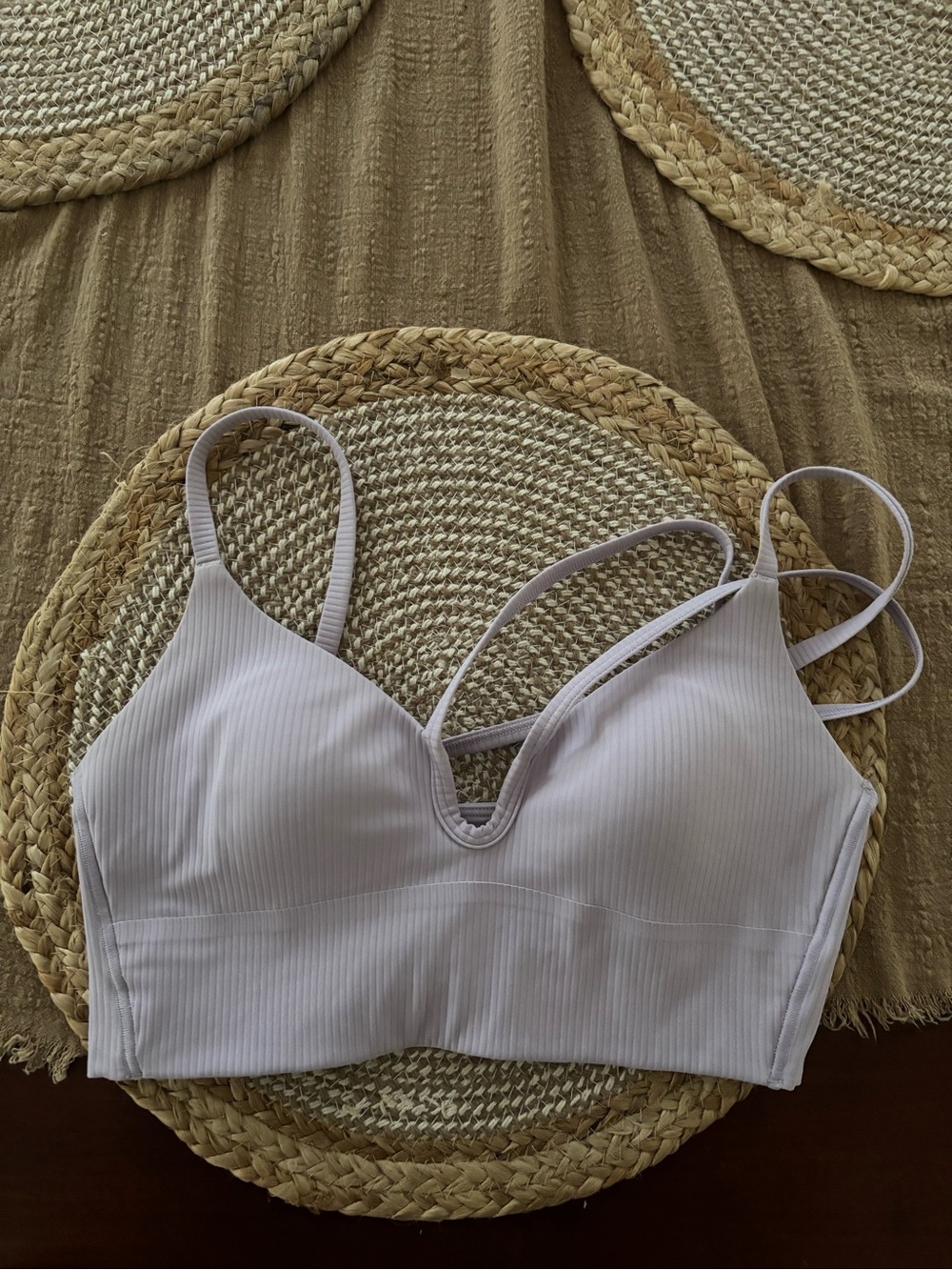 Lululemon sz 6 like a cloud strappy long line ribbed bra